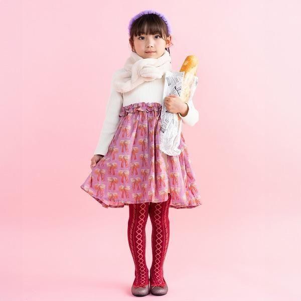 リボンプリントワンピース / nino（ニノ）/ アイボリー - 【公式
