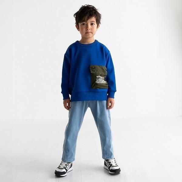 ダンボールニットポケットトレーナー / maarook（マルーク） / ブルー