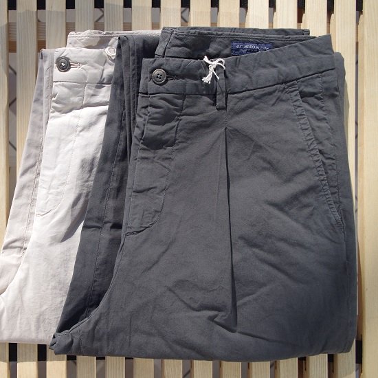 RICCARDO METHA 1tuck wide trousers garment wash 