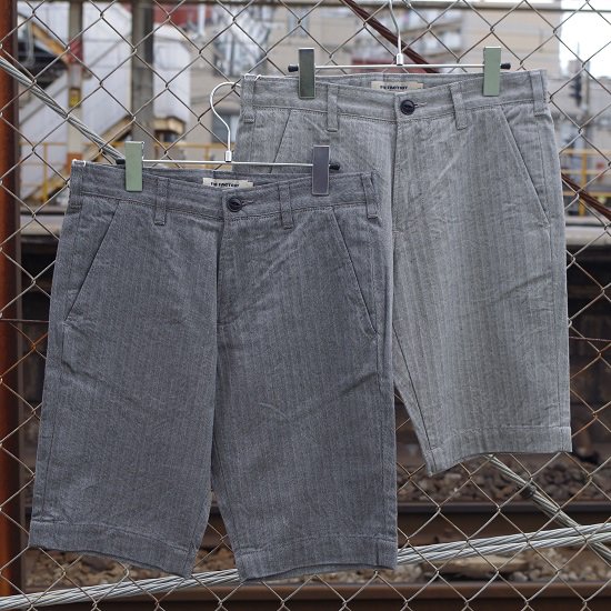 FOB FACTORY F4155 Herringbone Tapered Shorts