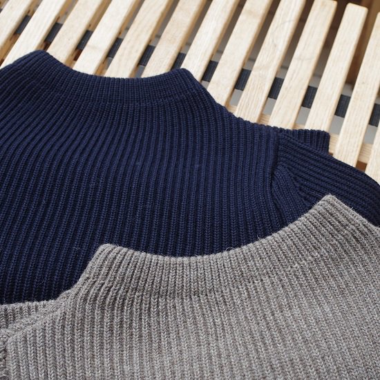 ANDERSEN-ANDERSEN 5G THE NAVY CREW NECK