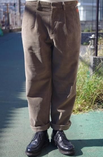 パンツ RICCARDO METHA 1TUCK CORDUROY PANTS RICCARDO METHA ”1tuck wide trousers corduroy” - SECOURS