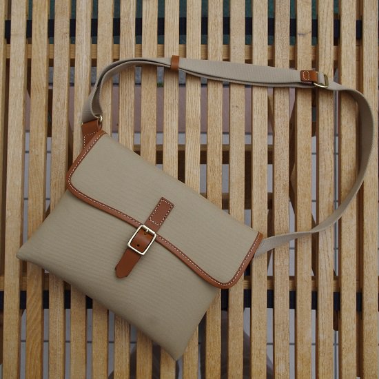 SLOW Traditional Cotton Serge- Flap Shoulder Bag