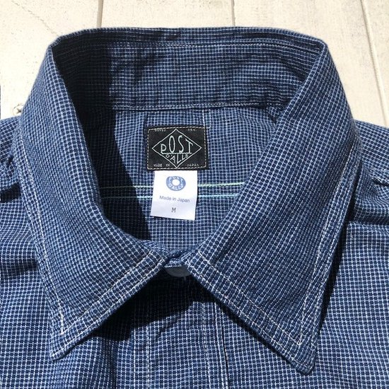 POST O'ALLS”No.2 Shirt”indigo check 2- SECOURS / ONLINE SHOP