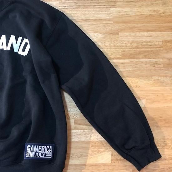 july nine スウェット BLACK JULY NINE ”LETTERED SWEAT”- SECOURS