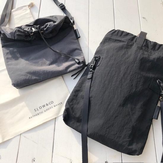 最新最全の SLOW ”span nylon-draw string shoulder bag S”- SECOURS バッグ