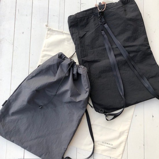 SLOW span nylon-draw string shoulder bag L