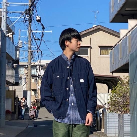 post overalls No.6 Shirt（2024SS） Post Overalls No. 6 Shirt S/S Blue Plaid Seersucker - Made