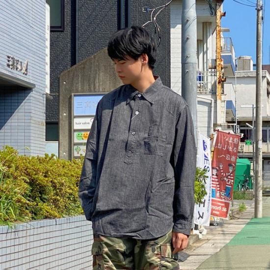 ポストオーバーオールズ No.1 shirt grey covert POST O'ALLS”No.1 Shirt Grey Covert Salt&Pepper”- SECOURS