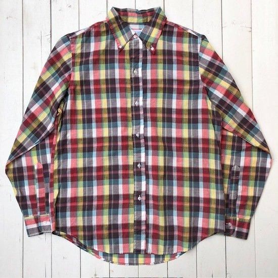 FAR EAST MANUFACTURINGB.D SHIRTScotton linen madras plaid/RED