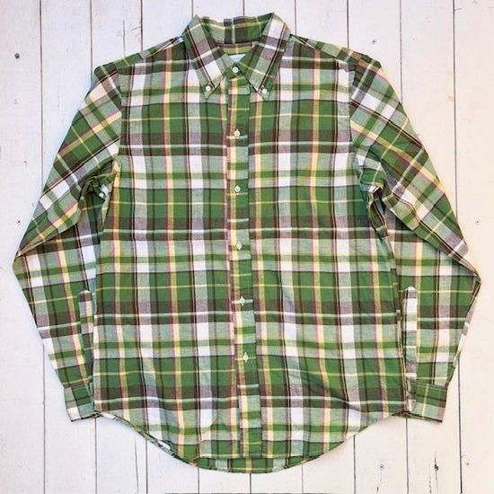 FAR EAST MANUFACTURINGB.D SHIRTScotton linen madras plaid/GREEN