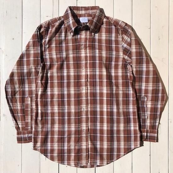 FAR EAST MANUFACTURINGB.D SHIRTScotton linen madras plaid/BROWN