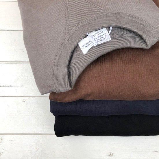SECOURS Suvin cotton sweat crew neck