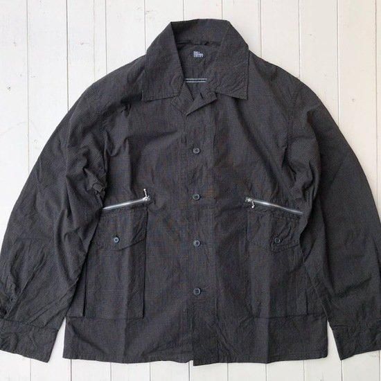 CORONA 6POCKETS JAC SHIRTGRAPH CHECK WEATHER CLOTH / BLACK  WHITE