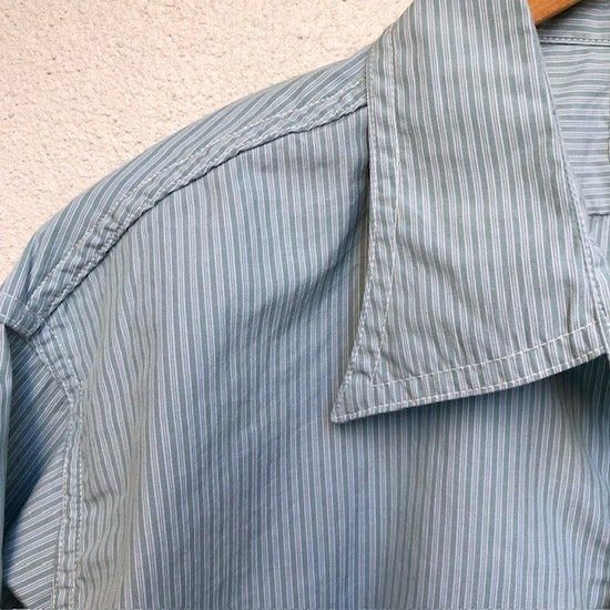 POST O'ALLS”No.1 Shirt MV : stripe shirting/Green- SECOURS