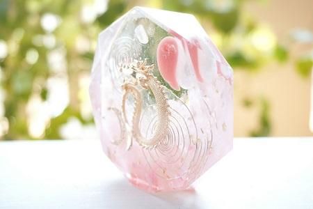 オルゴナイト☆瀬織津姫(せおりつひめ)勾玉 龍 月 コースター オルゴナイト☆瀬織津姫(せおりつひめ)勾玉 龍 月 コースター