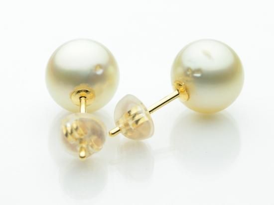 るるる 〜南洋白蝶真珠　茶金系12×10.9㍉前後s925ピアスBL704 るるる 〜様専用南洋白蝶真珠 茶金系12×10.9㍉前後