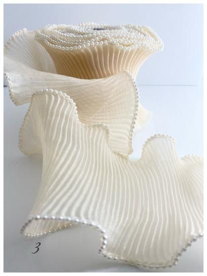 プリーツ】 サイドパールプリーツ幅広リボン11cm幅 10cm NO1～NO7 7色