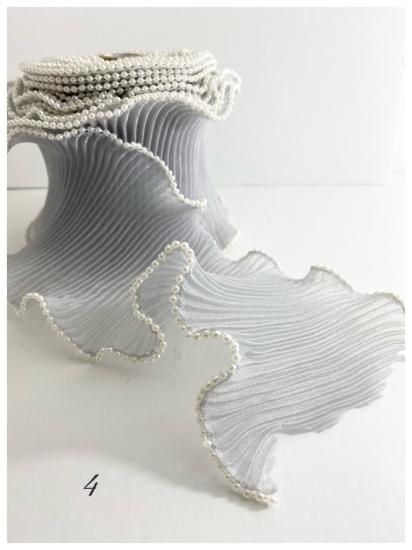 プリーツ】 サイドパールプリーツ幅広リボン11cm幅 10cm NO1