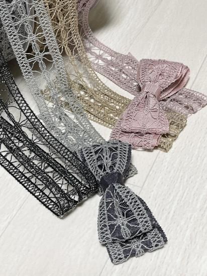 刺繍風】 38mm 1m 刺繍風透かしラメリボン 4色 - りぼんのお店 刺繍風】 38mm 1m 刺繍風透かしラメリボン 4色 - りぼんのお店