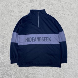 Hide and Seek/zip highneck shirt