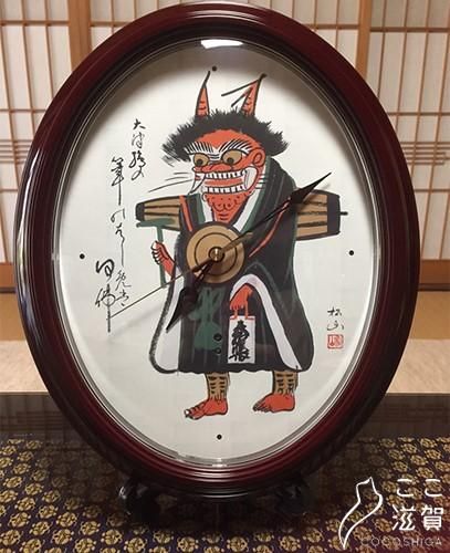 大津絵 鬼の寒念佛」電波掛時計 【有限会社貴宝堂】 - 滋賀の 大津絵 鬼の寒念佛」電波掛時計 【有限会社貴宝堂】 - 滋賀の