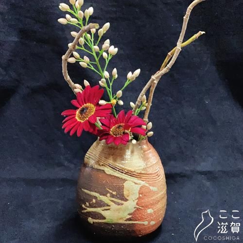大量入荷信楽焼 水盤 花瓶 花入れ 焼〆壷 高さ40cm 花瓶 インテリア ...