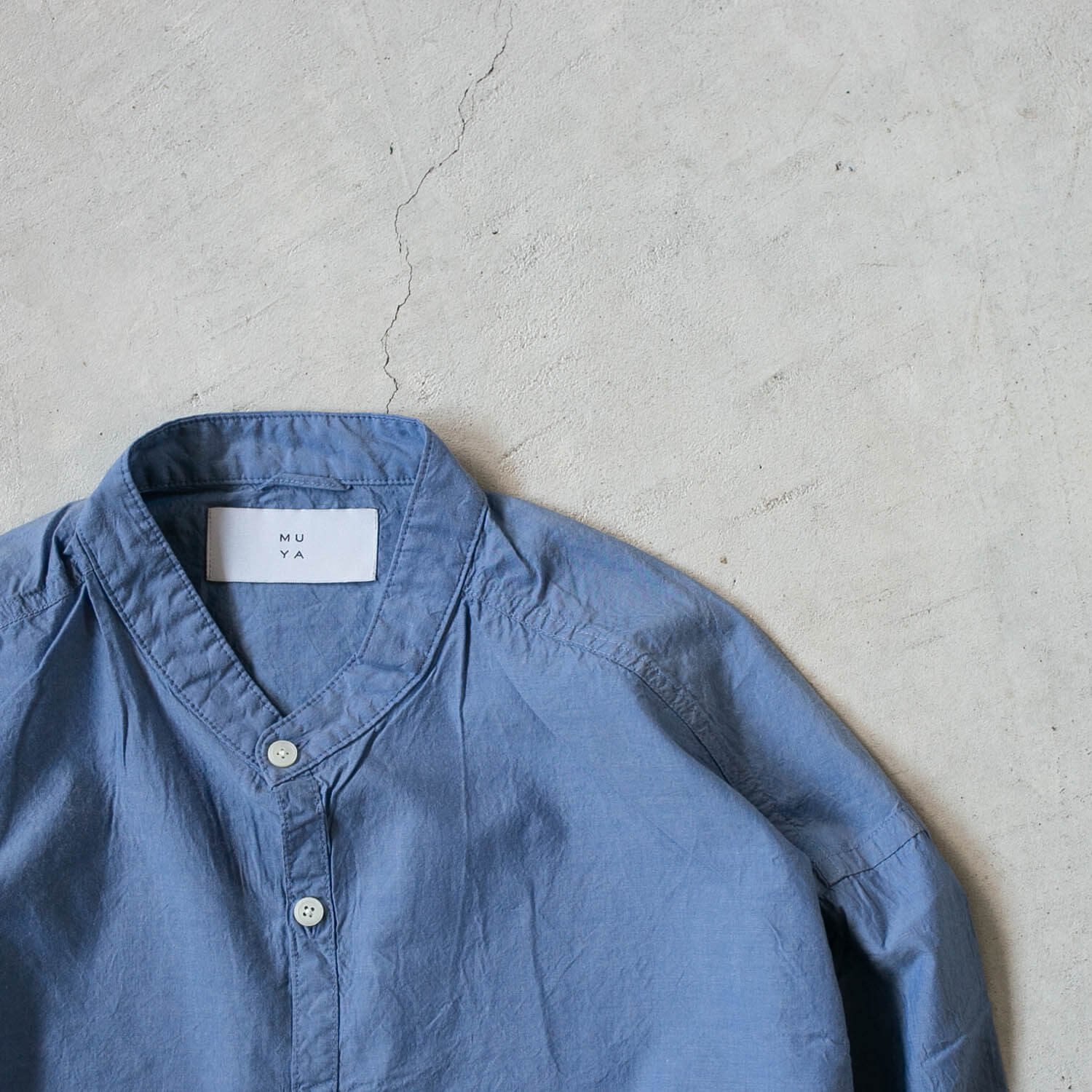 MUYA_Drop_Shoulder_Atelier_shirts_stand_collar_blue07