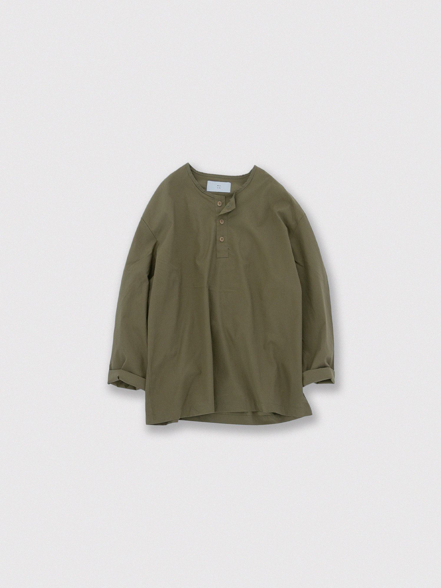 Henley neck shirts/ 2color