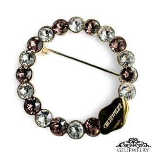 Brooch A Crystal & Gold