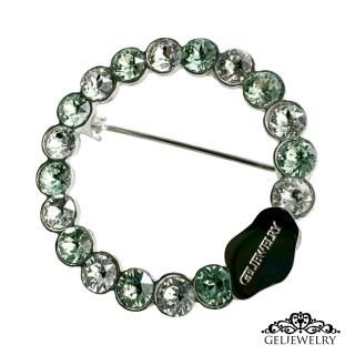 Brooch A Crystal & Vintage Rose
