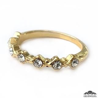 <img class='new_mark_img1' src='https://img.shop-pro.jp/img/new/icons8.gif' style='border:none;display:inline;margin:0px;padding:0px;width:auto;' />Half Eternity Ring C Crystal & Gold