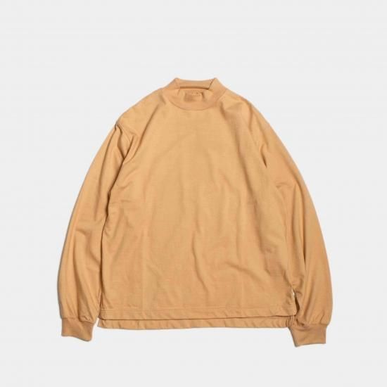 unfil (アンフィル)「Cotton Flannel Jersey Long Sleeve Mock Tee