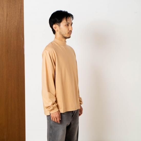 unfil (アンフィル)「Cotton Flannel Jersey Long Sleeve Mock Tee