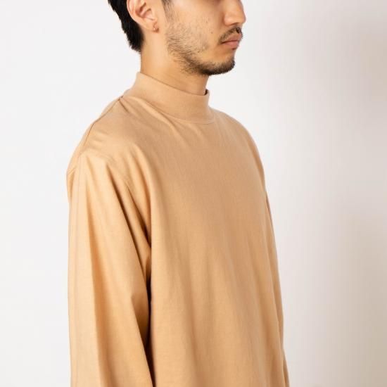 unfil (アンフィル)「Cotton Flannel Jersey Long Sleeve Mock Tee