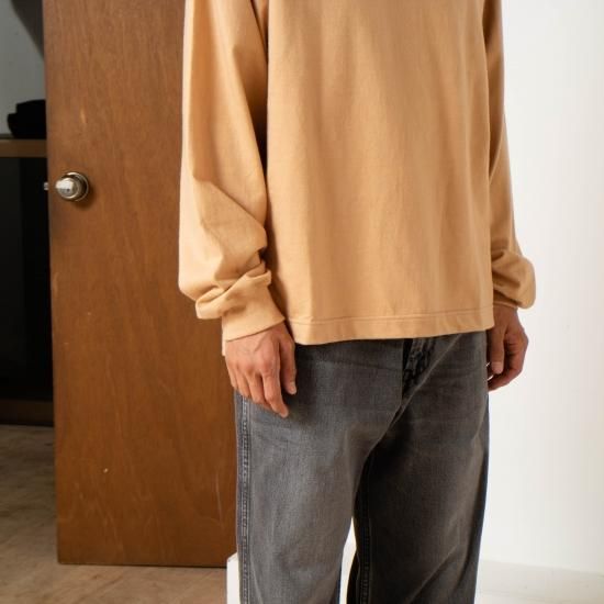unfil (アンフィル)「Cotton Flannel Jersey Long Sleeve Mock Tee