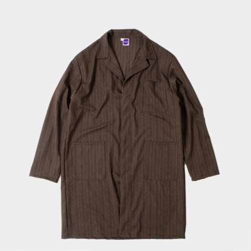 MASSAUA / Herringbone Stripe Coat 「Brown」