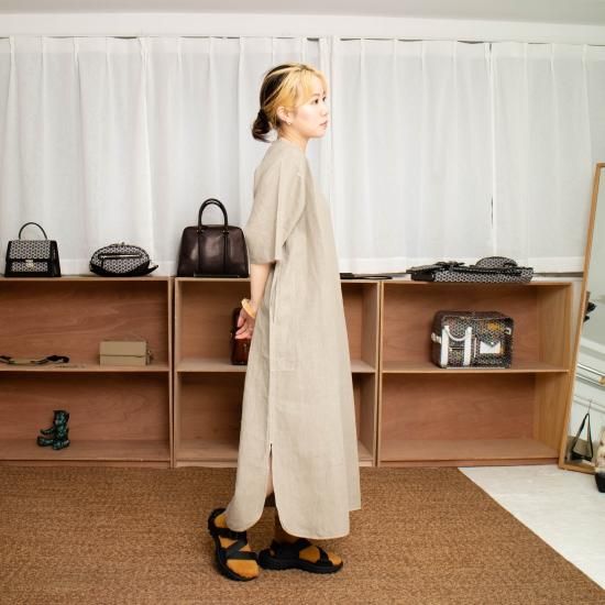 MITTAN ミッタン「大麻ワンピース 高密度 （草木染）OP-01C