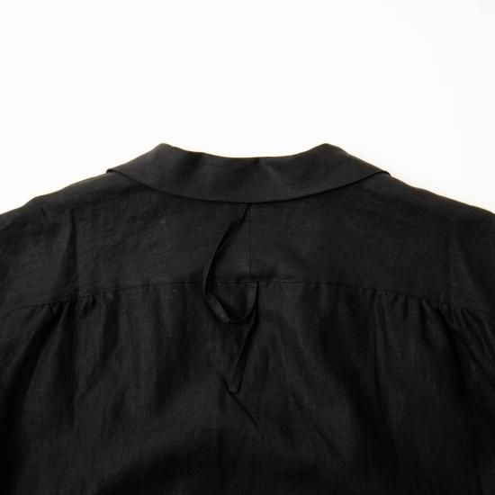 SUSURI ススリ 黒の麻シャツジャケット SUSURI ススリ 「マスターシャツ 23-305」 - WEEKENDER SHOP ANDEL