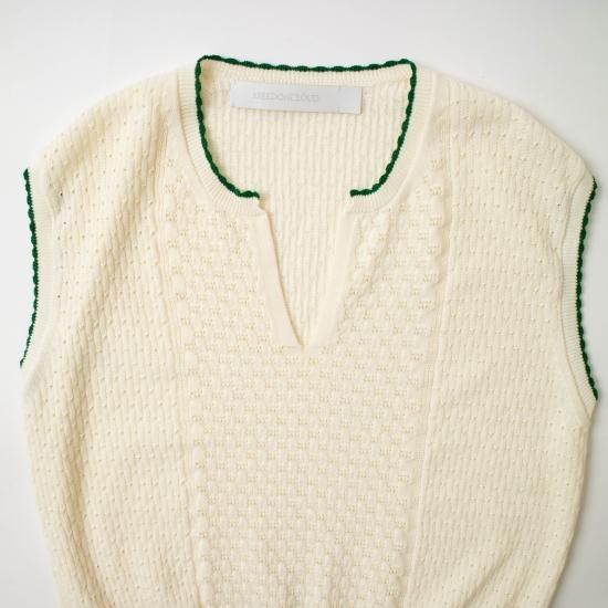 ASEEDONCLOUD アシードンクラウド 「Jiyusou lace knit vest ASEEDONCLOUD アシードンクラウド 「Jiyusou lace knit vest