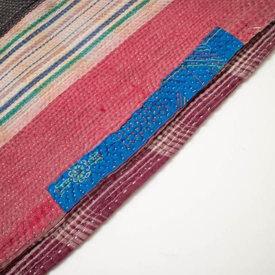 期間限定セール‼️ロホリカンタ ビンテージラグ カンタキルト ピンク ブルー 期間限定セール‼️ロホリカンタ ビンテージラグ カンタキルト