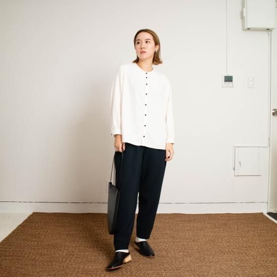 新品ノーコントロールエアー　24AW フィブリルシャツポプリンノーカラーシャツ NO CONTROL AIR ノーコントロールエアー 「フィブリルレーヨン