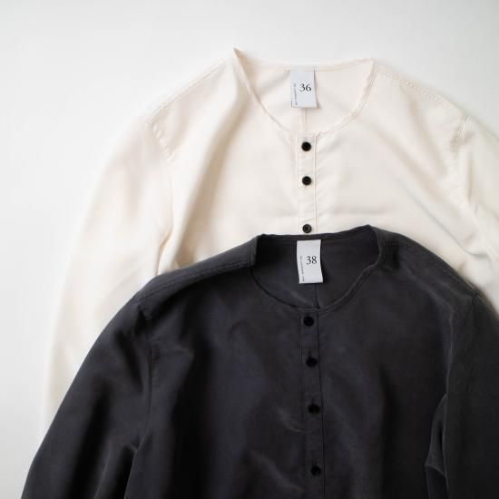 新品ノーコントロールエアー　24AW フィブリルシャツポプリンノーカラーシャツ NO CONTROL AIR ノーコントロールエアー 「フィブリルレーヨン