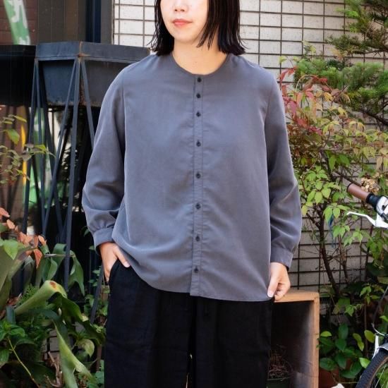 新品ノーコントロールエアー　24AW フィブリルシャツポプリンノーカラーシャツ NO CONTROL AIR｜ノーコントロールエアー｜フィブリルレーヨン