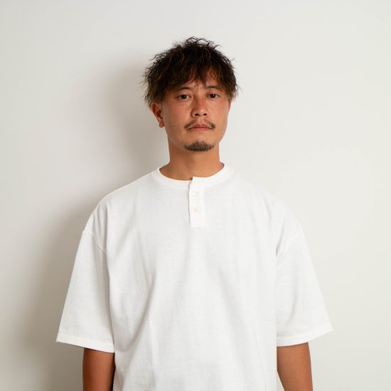 【希少】NEW ERA henley neck cotton knitTシャツ/カットソー(七分/長袖)