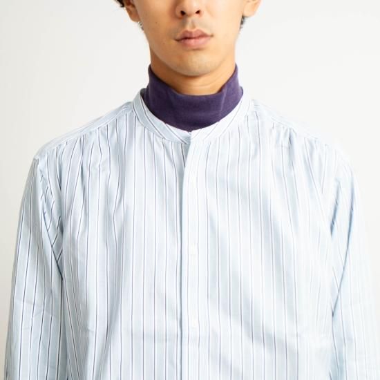 メンズウェア BackSlash StandCollar HalfSleeve Shirt Loungewear - Long Sleeve Round Neck Shirt (Men, Elastic