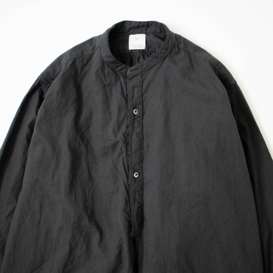 ŠP（エシュペー） 「ORGANIC COTTON OXFORD / BAND COLLAR SHIRT-LONG