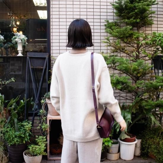 L'Appartement取扱 アーチザ ARCHTHE カシミヤ100％ ニット プルオーバー /オフホワイト トップス 長袖 ロング【2400014260175】 Archimode】Made in France Cashmere-Silk Crew Neck Sweater