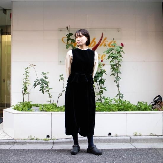 SUSURI ムールロングベスト black SUSURI ススリ ムールロングベスト #ブラック、クリーム 【送料