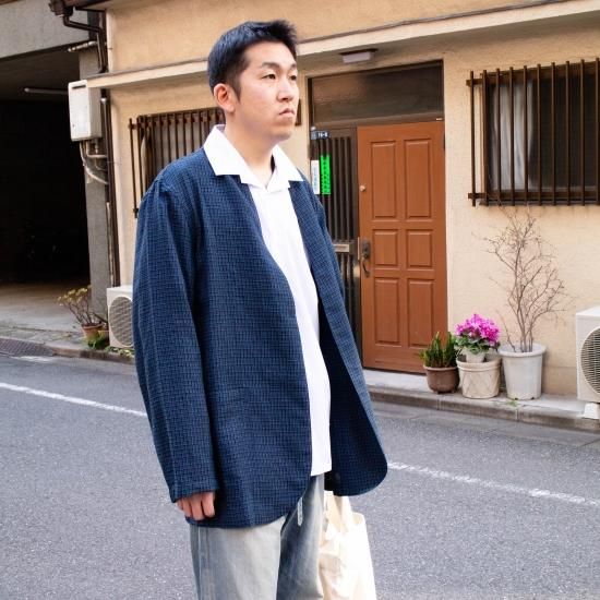 【美品】MITTAN 毛亜麻格子ジャケット 濃紺格子 サイズ2 毛亜麻格子ジャケット 濃紺格子 / MITTAN通販 ミッタン | TOCAKU